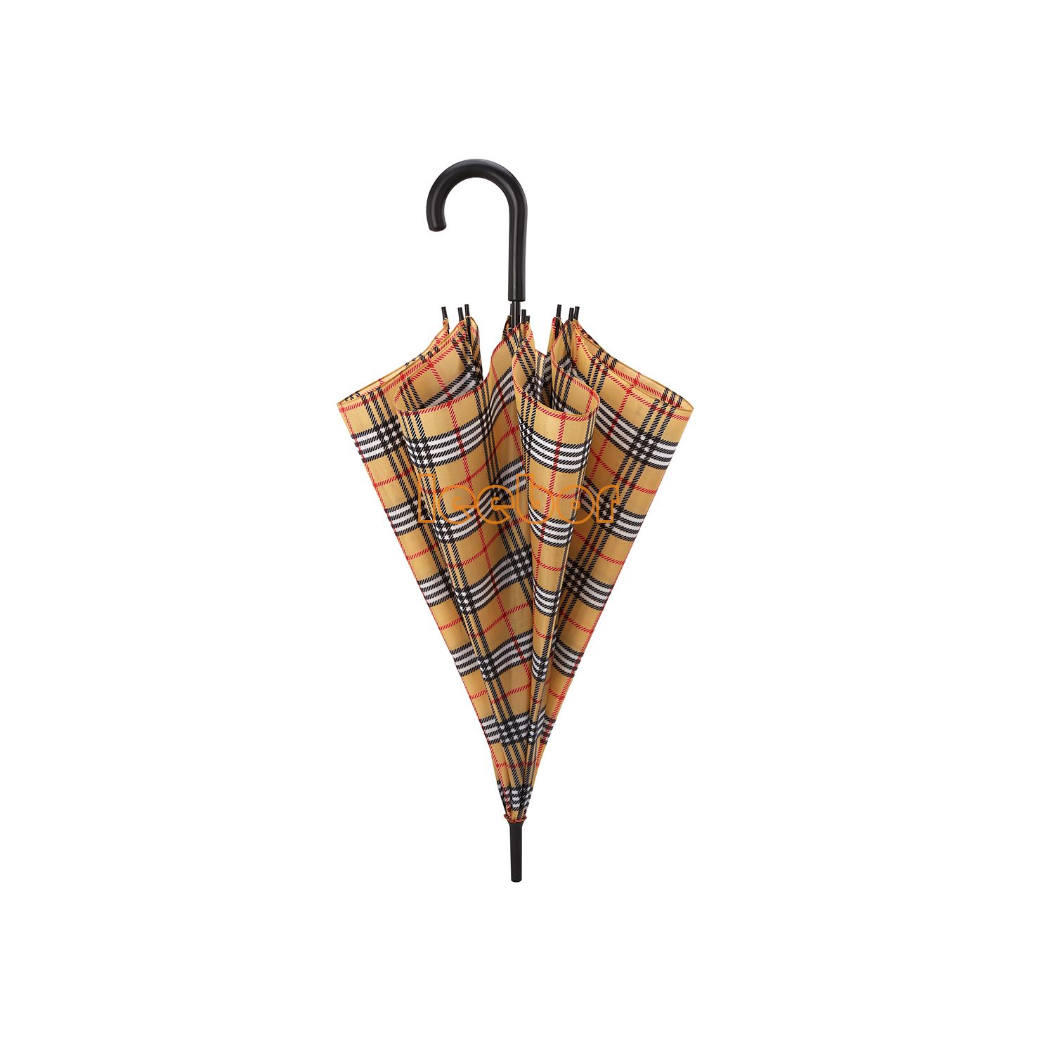 Hot Sale Auto Open, Grid/Polyester Fabric, Rain/Sun Straight Umbrella for Outdoor Used